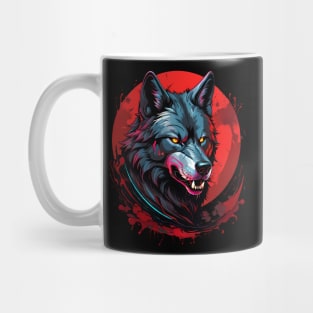 Wolf face bloodmoon Mug